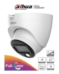 Cámara Domo Dahua Technology DAHUA HAC-HDW1509TLQ-A-LED - Cámara Domo Full Color de 5 MP con micrófono/ 3.6 mm con 88°.color 24/7