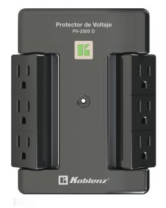 Protector de voltaje, 2500 VA /2000 W, 6 cont KOBLENZ PV-2500 D