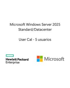 Sistema Operativo Hewlett Packard Enterprise LTU de Microsoft Windows Server 2025 5 usuarios CAL