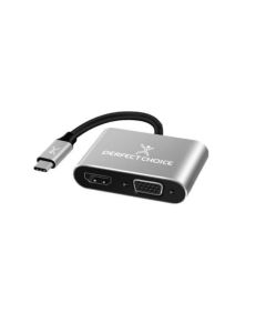 Adaptador USB-C a HDMI1+VGA PERFECT CHOICE PC-101284 ACCMST4200