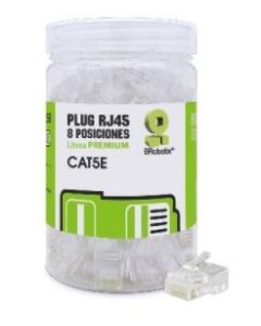Plugs de Red RJ45, CAT5E, Bote 100 Pzs BROBOTIX 263786 ACCRBT6460