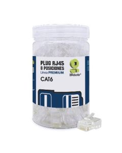 Plugs de Red RJ45, CAT6 Bote 100 Pzs BROBOTIX 263861 ACCRBT6520