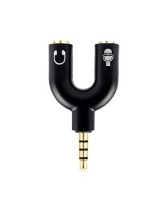 Adaptador Stereo 3.5 mm Macho a Dual 3.5 mm H BROBOTIX 181802-2 ACCRBT7010