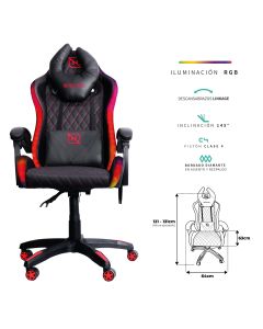 Sillas Gaming NECNON NSG-RGB-1 SILNNN040