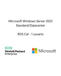 Sistema Operativo Hewlett Packard Enterprise LTU de Microsoft Windows Server 2025 con servicio de escritorio remoto 1 usuario CAL SOFHPE830